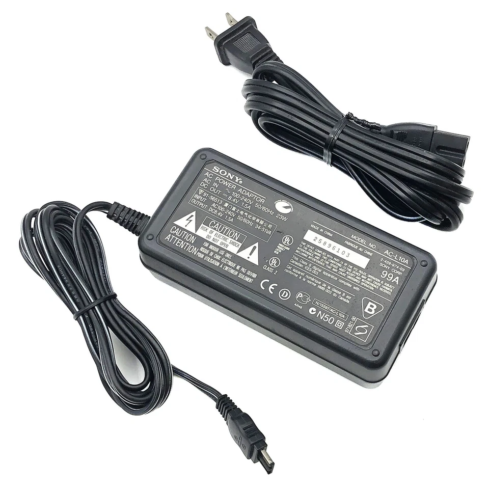 Adaptador de CA original Sony para DCR-TRV480 Handycam Camcoder DCR-TRV510 Foto 4 de 4