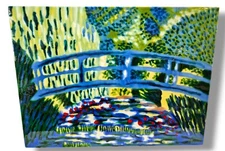 Vintage Monet Lily Pond Bridge Ceramic Tile Decorative Wall Decor 11.75x15.75