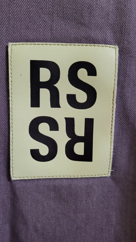 Auténtica chaqueta vaquera de gran tamaño con parche de cuero Raf Simons - Talla Pequeño Foto 2 de 4