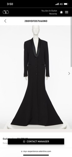 40IT Valentino Tuxedo Jacket Gown Dress- BNWT- 18,400 AUD - Picture 7 of 9
