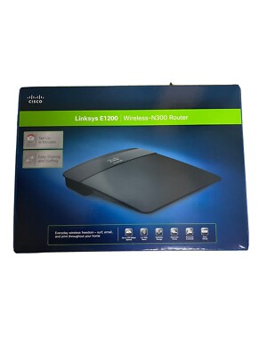 Cisco Router E1200 Linksys Wireless-N 2.4Ghz 4-Port 300Mbps 802.11N Wireless
