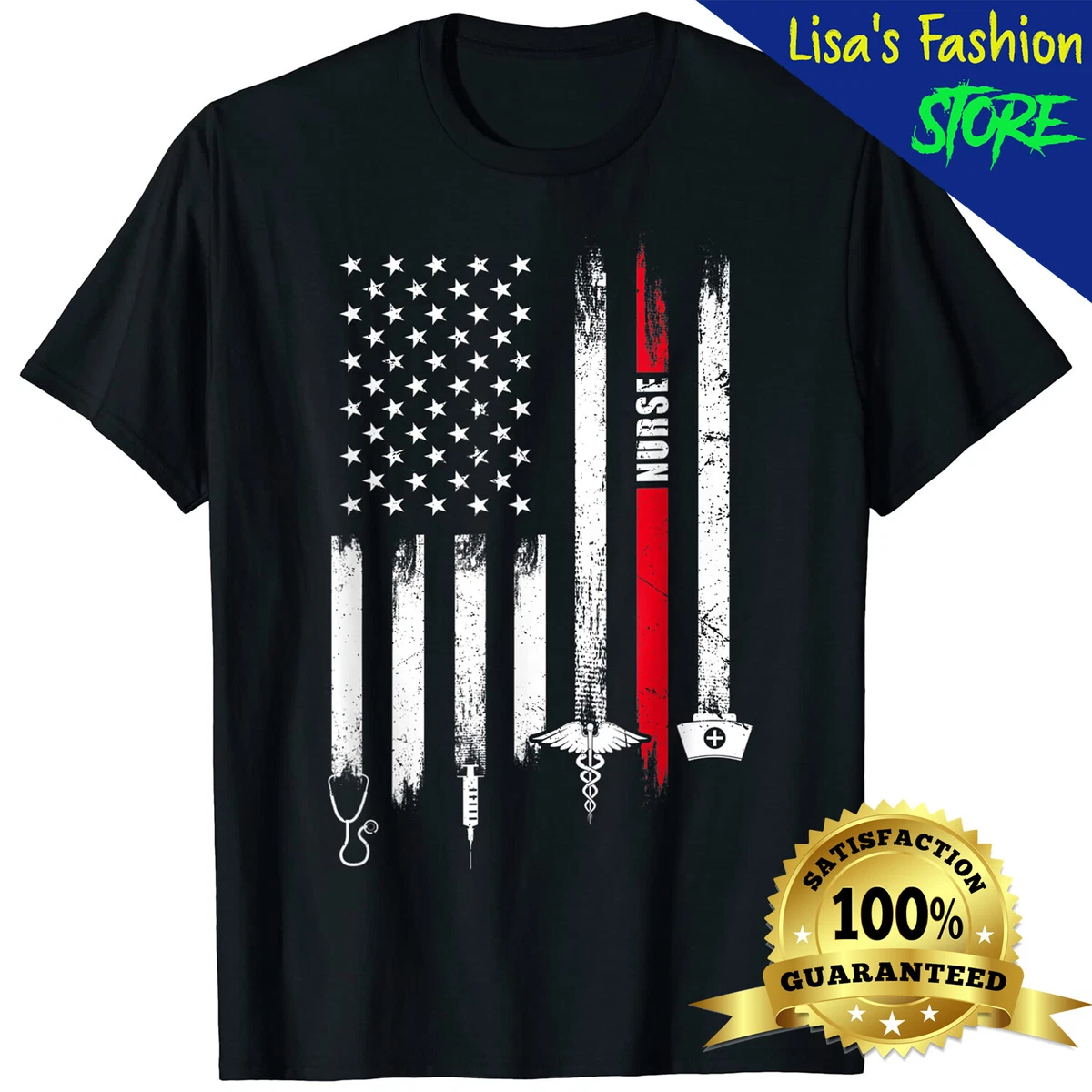 American flag nurse shirt cheap