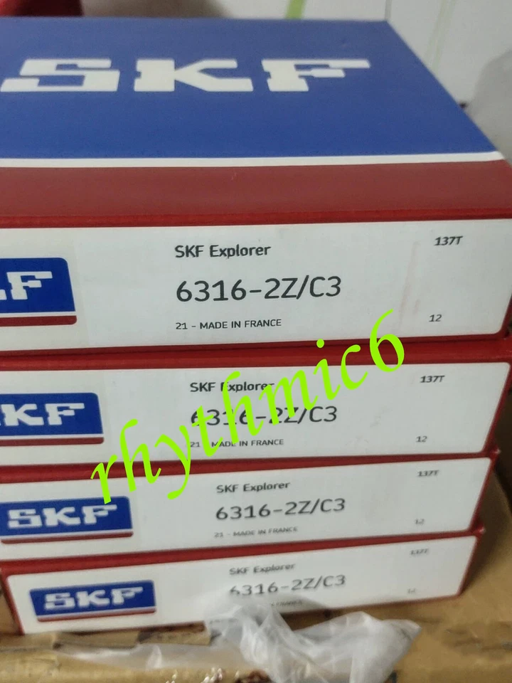 New SKF 6316-2Z/C3 Metal Sealed Ball Bearing TAPERED ROLLER BEARING DHL or FedEX - Image 2 of 2