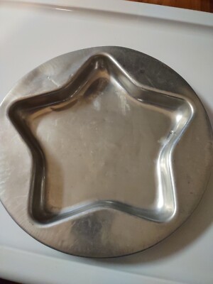 Vintage Star Shaped Aluminum Cake Pan Jello Pie Ice Cream Mould Round Edge