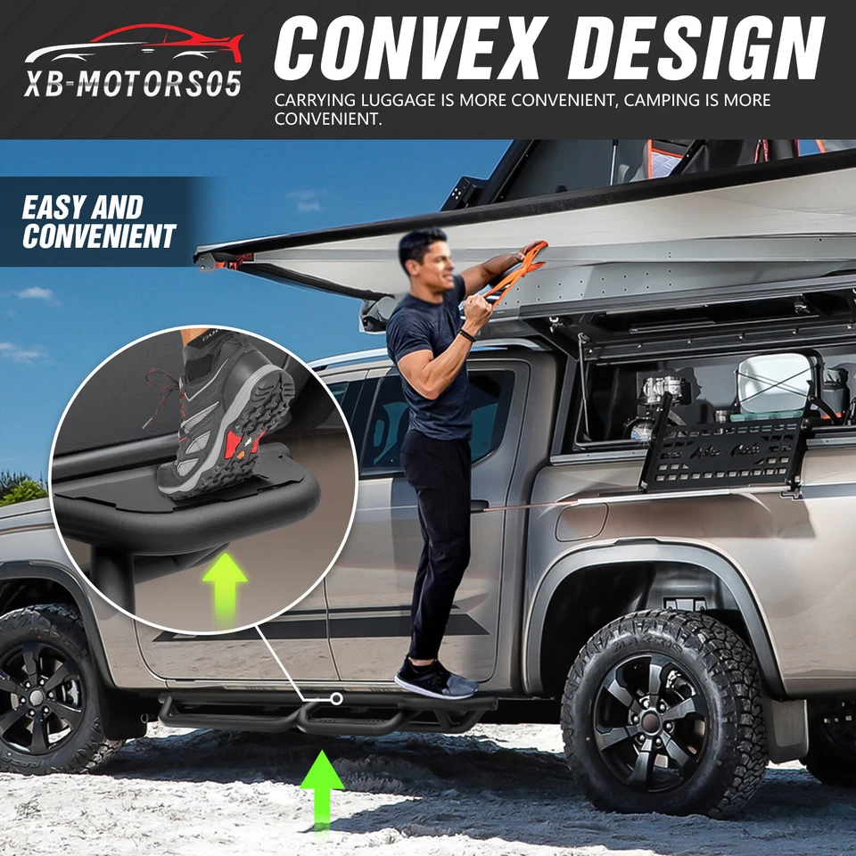 For 2020-2024 Jeep Gladiator JT 4 Door  2-Stairs Drop Side Steps Running Boards - Изображение 3 из 4