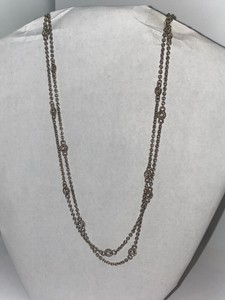 judith ripka sterling necklace silver cz motif rope station