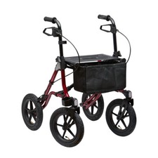 Dietz Taima XC Air Rollator rot, Luftbereifung, Alu-Leichtgewicht nur 9,1 kg