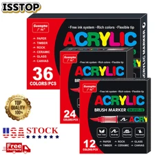 12-36Pcs Waterproof Permanent Paint Marker Pen Car Tyre Tire Letter Rubber Metal