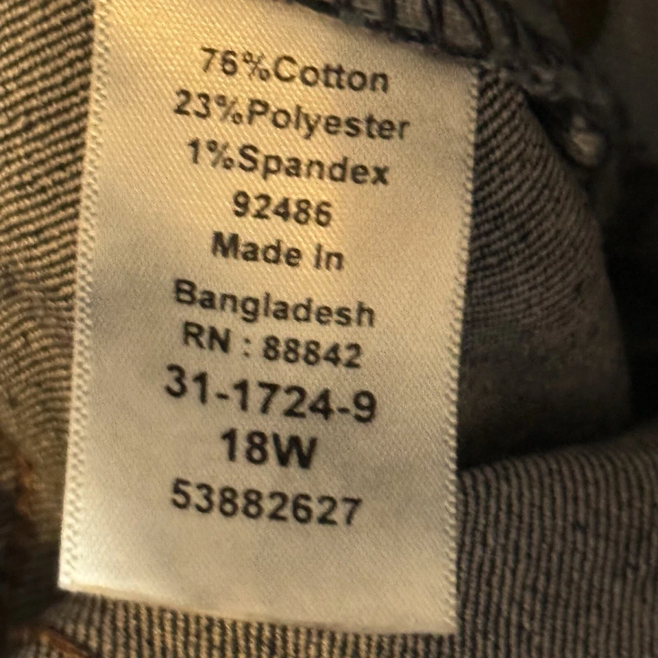 Woman Within Jeans Size 18W Elastic Waist Flair Women Jeans - Image 4 of 4