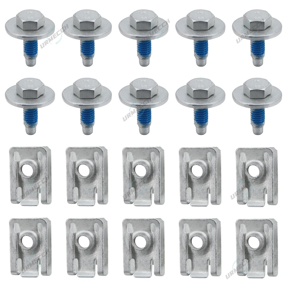 for Ford Mustang Falcon Torino Galaxie Stainless Steel Fender Bolts M6 Foto 2 de 4