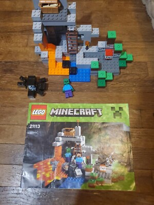 ドール LEGO Minecraft #21113 The Cave Set Moslty Complete with Directions