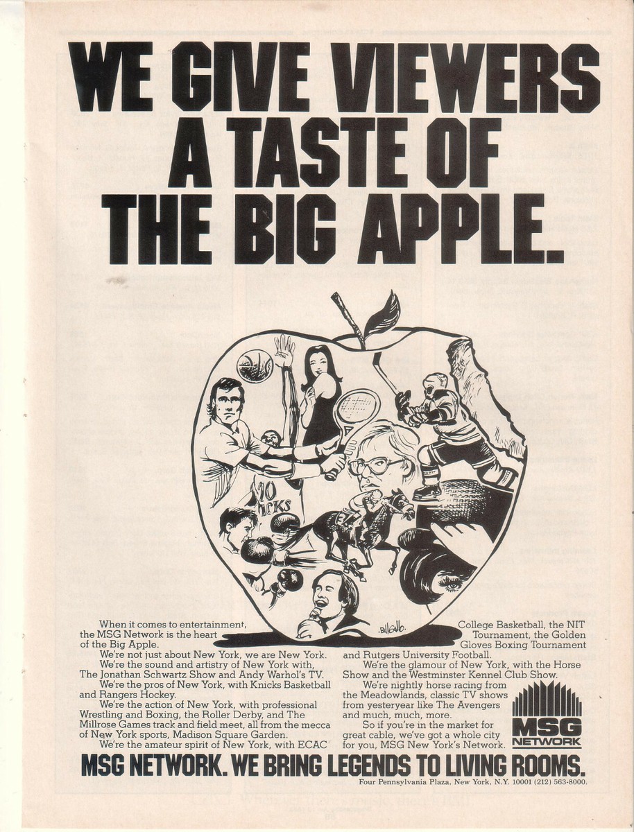 The Jonathan Schwartz Show Andy Warhol's TV MSG Network 1983 Ad