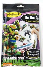 TMNT Ninja Turtles Toy Game Colorforms Fun Pack Travel Nickelodeon 24 Kids NWT