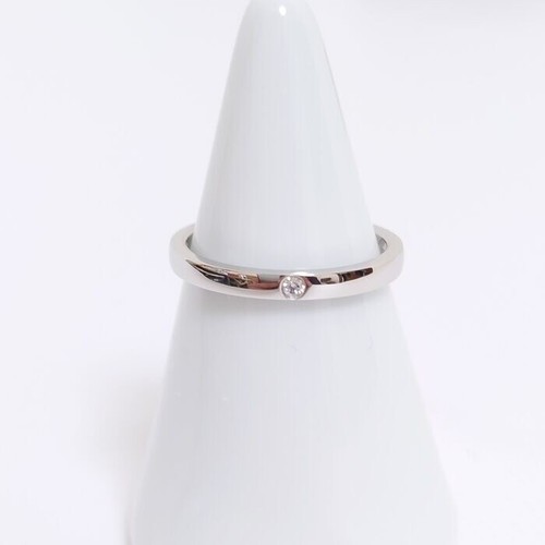 Anello in Platino della Cartier peso 3,37g con zircone - Foto 2 di 7