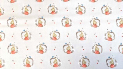 Baumwollstoff Peter Rabbit beige Hase Hasenstoff Peter Hase