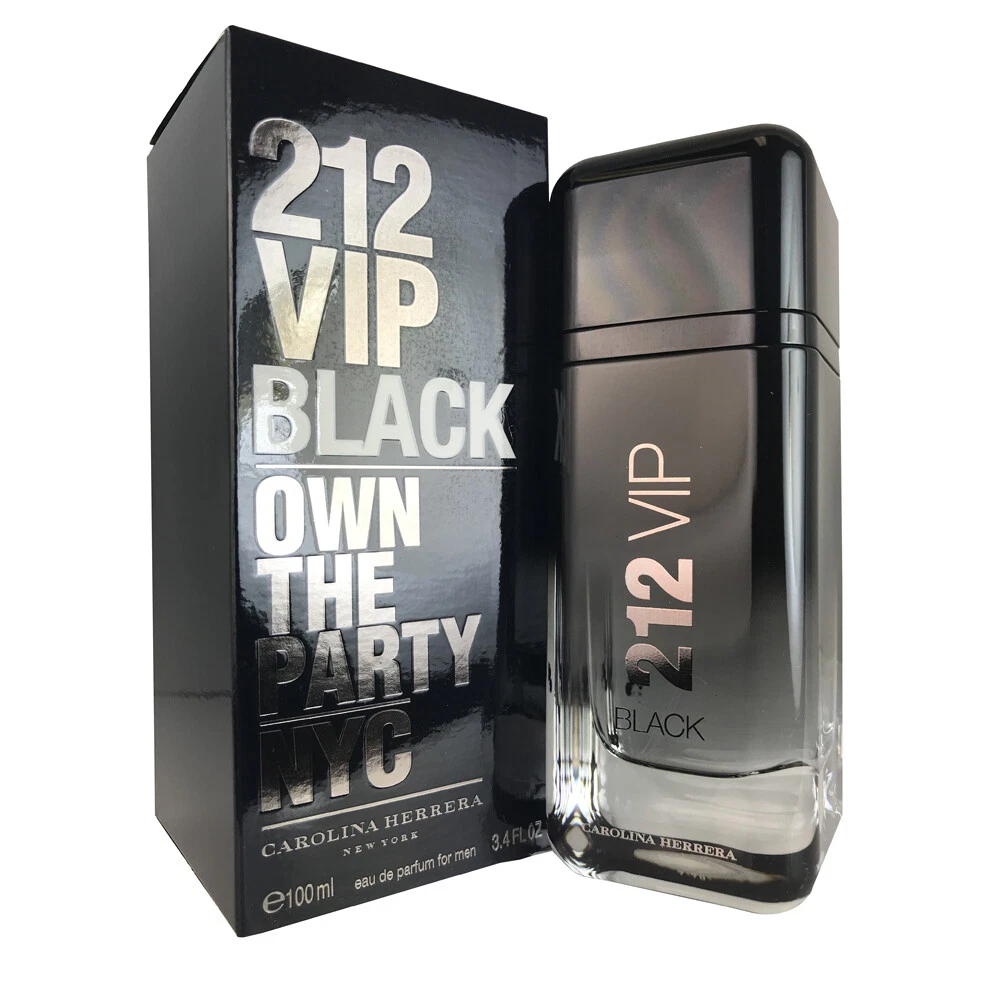 212 VIP Black by Carolina Herrera for Men 3.4 oz Eau De Parfum Spray  8411061869376 | eBay