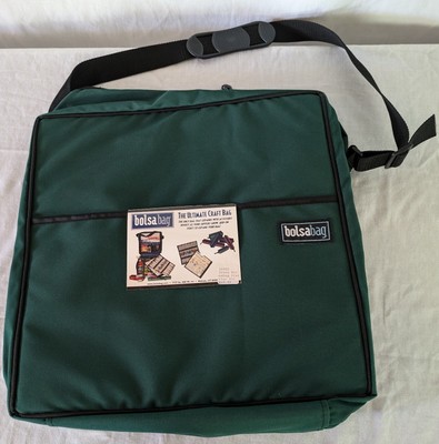 Bolsa Bag Ultimate Scrapbook Craft Bag  Green Bag with Organizers- Scrapbooking