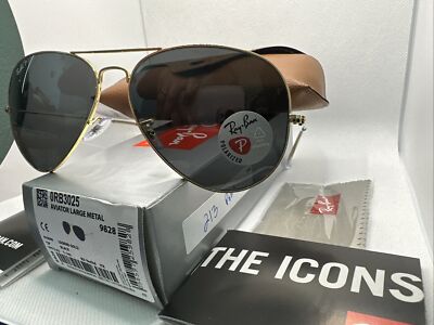 m*a様 RAY-BAN AVIATOR Lifestyle RB3025 00 Ray-Ban RB3025 919648 62 Aviator Classic Polarized Black Gold Men