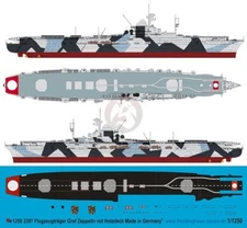 Peddinghaus 1/1250 Graf Zeppelin Aircraft Carrier Markings w/Wooden Deck 3397