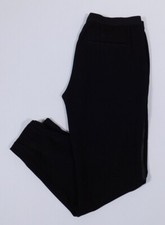 VINCE Women's Black W Grosgrain Waist Trim Elastic Cuffs Satin Panel Pant Sz S