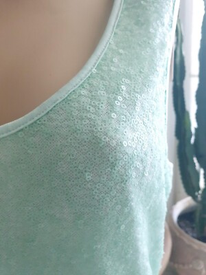 Bluse, Top, Mint ,Glitzer ''Vero Moda'' Größe L -NEU