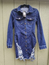 fashion nova denim Dress Size L