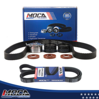 Timing Belt Kit w/ Serpentine Belt 6PK1890 for 99-02 Daewoo Leganza 2.2L