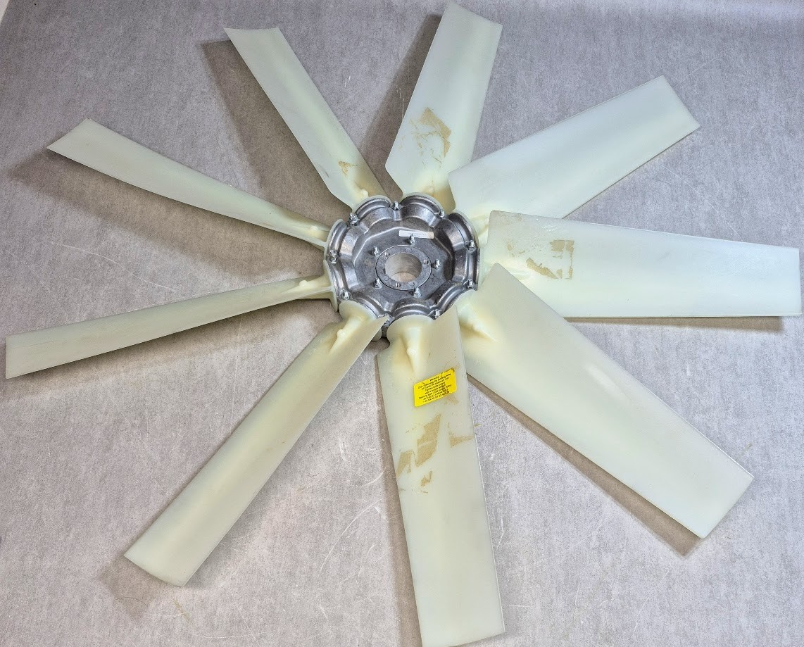 Vermeer 971477 9-Blade Cooling Fan Multi-Wing Hub 215619/H2 Brush