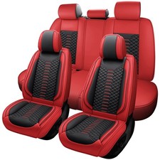 Car Seat Covers For Jeep Wrangler Leather Front Rear 5-seat Full Set Cushion Pad