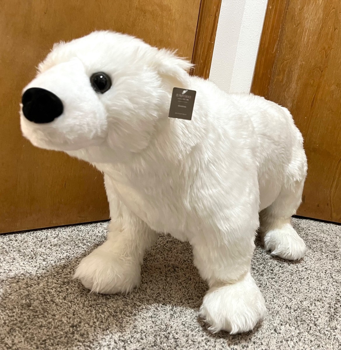 LARGE NEW Home Decor Oversized Realistic Silver Polar Bear 35