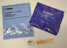 NEW YAMAHA CLEANING/SUPPLY LOT - POLISH CLOTH, CLEANING SWAB, CORK GREASE, REED