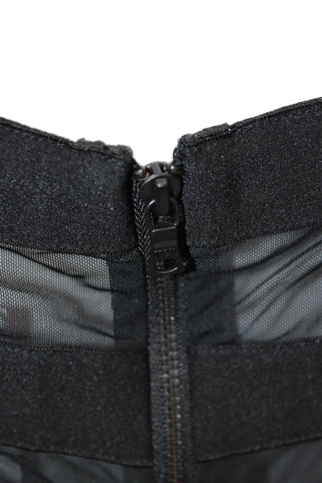 Alice + Olivia Womens Long Sleeve Zipper Knee Length Sweater Dress Black Size S - Image 4 of 4