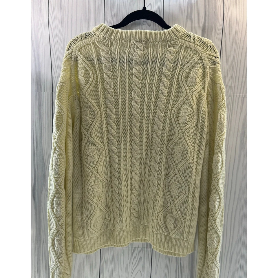 Lord & Taylor Vintage 1960s Men’s Cable Knit Fisherman Acrylic Sweater Large - Image 2 of 4