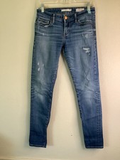 Ladies Levis 711 Skinny Medium Wash Distressed Jeans Size 26 106