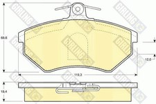 GIRLING Bremsbelagsatz Scheibenbremse 6110441 für AUDI VW SEAT PASSAT B3 B4 3A2