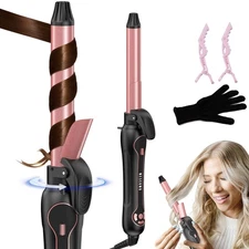 Rotating Curling Iron 1 Inch - Automatic Curling Iron for All Hair Type, Fast