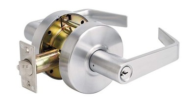 Master Lock Keyed Entry Door Lock, Brushed Chrome Finish Commercial Door Hand...