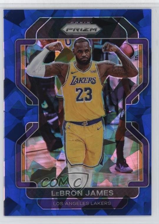 2021-22 Panini Prizm Blue Ice Prizm /125 LeBron James #91 6m7