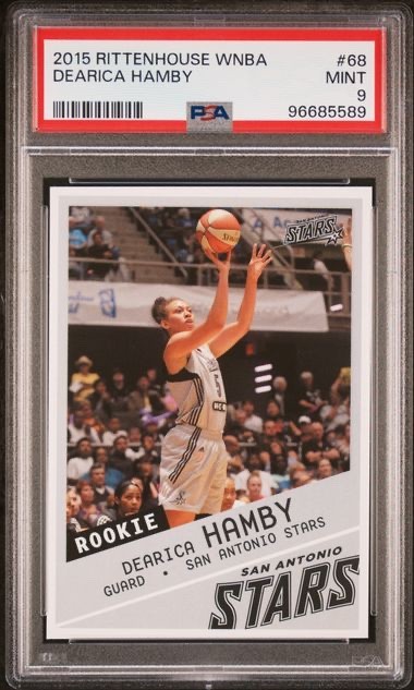 2015 Rittenhouse WNBA #68 Dearica Hamby Rookie PSA 9 San Antonio Stars