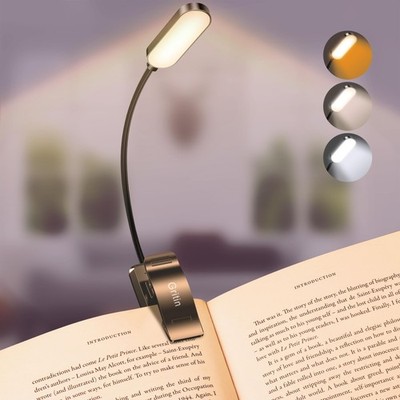 Leselampe Buchklemme, USB C wiederaufladbares Buchlicht mit 16 LEDs, 3 Farben...
