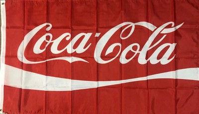Fahne Coca Cola Coke Enjoy Zero Flasche Dose Flag Getränk