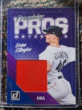 Brian Ellington 2018 Panini Donruss Promising Pros Materials Relic Miami Jersey