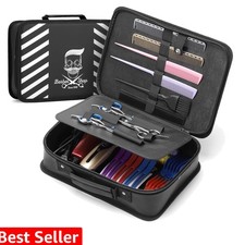 Barber Carrying Case, 11.8 x 8.5in Hair Styling Travel Tool Bag, Professional...