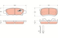 Bremsbelagsatz FÜR Mitsubishi Lancer Viii Sportback (Cx A) - TRW GDB3341