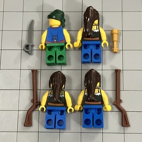 LEGO Pirates II Minifigure, Blue Vest & Dark Green Legs (PI099 / 6241) D4 23