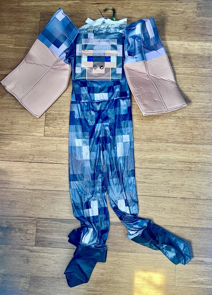 NEW Disguise Boy’s Minecraft Steve Netherite Armor Halloween Costume M8-10 - Image 3 of 4