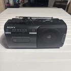 Sony CFM-10 Portable Mini Boombox AM/FM Cassette Tape Player Stereo Fully Tested