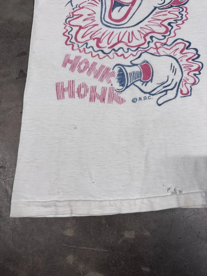 Camiseta Clarabell Clown Howdy Doody Ringer de la década de 1950 para hombre ropa vintage pequeña Foto 4 de 4