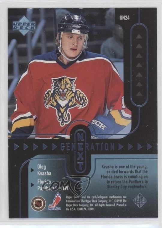 1998-99 Upper Deck Generation Next Jaromir Jagr Oleg Kvasha #GN24 Rookie RC - Image 2 of 2