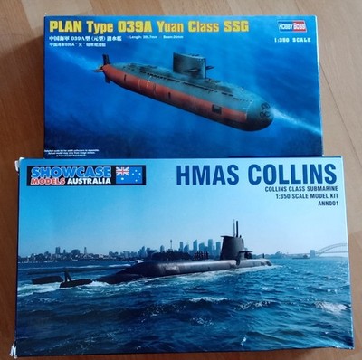 Showcase Hobby Boos 1:350 U-Boote HMAS Collins PLAN Yuan Class